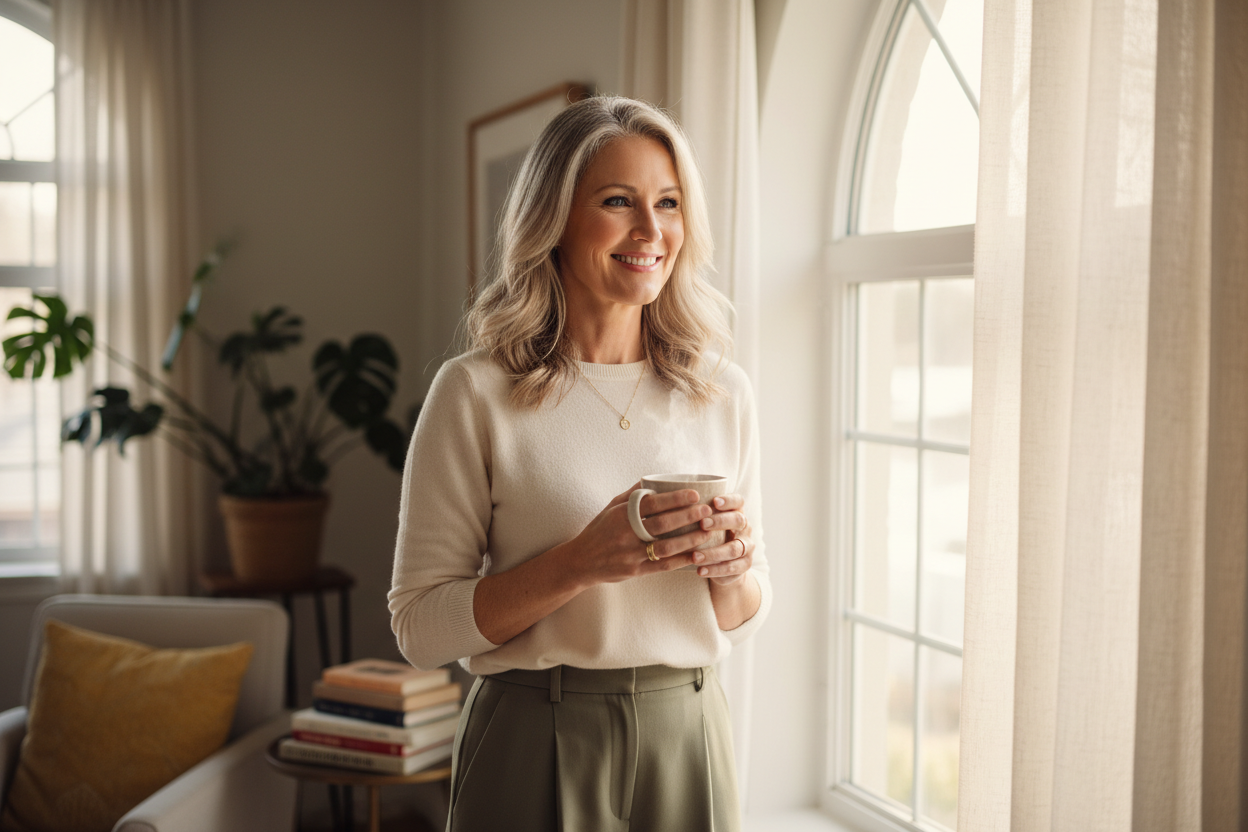 Lifestyle photo – confident middle-aged woman